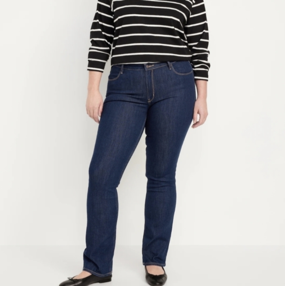 Old Navy High-Waisted Kicker Boot-Cut Jeans, Color Blue Size 26S